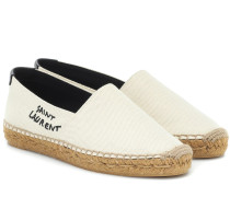 Bestickte Espadrilles aus Canvas