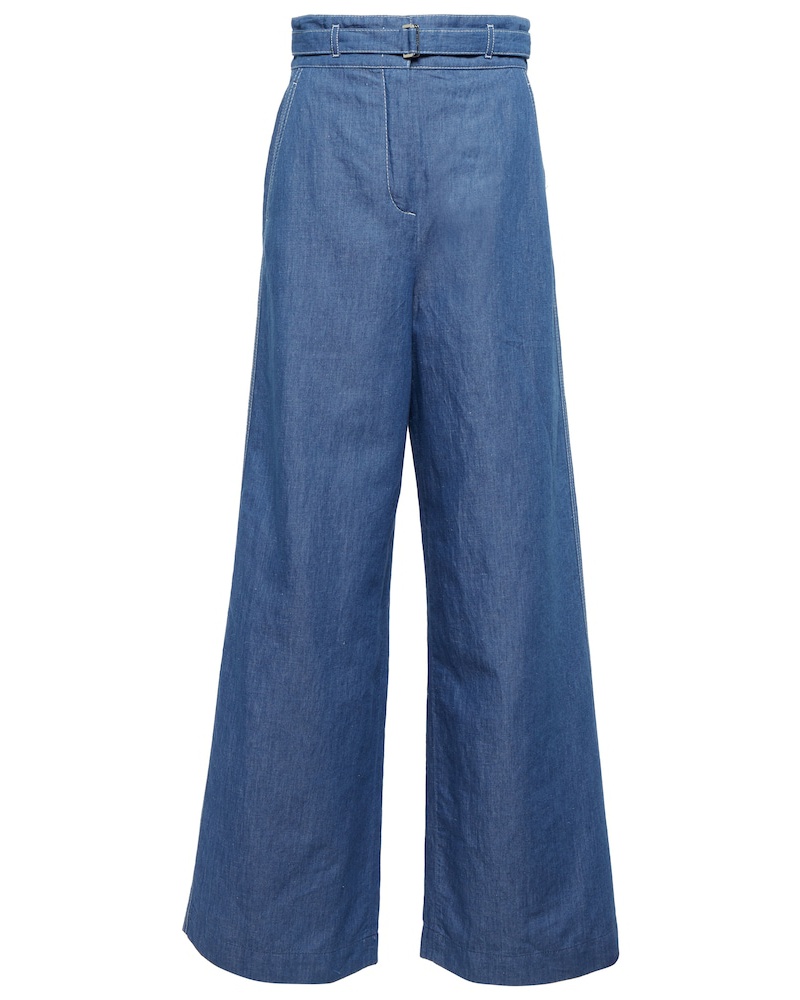 Loro Piana Damen Loro Piana Hose mit weitem Bein Rown