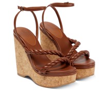 Jimmy Choo Wedge-Sandalen Diosa 130 aus Leder