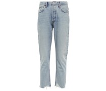 Agolde High-Rise Cropped Straight Jeans Riley