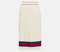 Gucci Plissierter Midirock aus Baumwolle