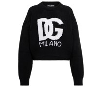 Dolce&Gabbana Cropped-Pullover aus Woll-Jacquard