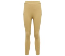 Cropped High-Rise-Leggings Crystal