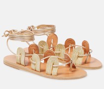 Ancient Greek Sandals Sandalen Aristides aus Metallic-Leder