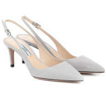 Prada Slingback-Pumps aus Veloursleder
