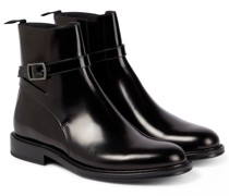 Saint Laurent Ankle Boots Army 20 aus Leder