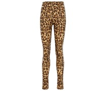 Junya Watanabe Bedruckte Leggings aus Samt