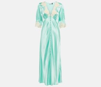 Rixo Kleid Simone aus Satin mit Spitze