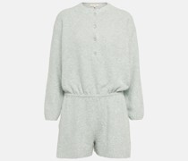 Playsuit aus Seiden-Boucle