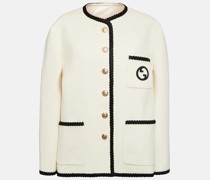 Gucci Bestickte Jacke aus Tweed