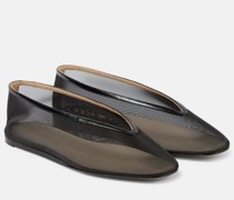 Le Monde Beryl Ballerinas Luna aus Mesh mit Leder