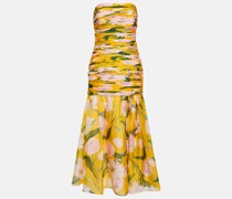 Carolina Herrera Bedrucktes Midikleid aus Seidenorganza