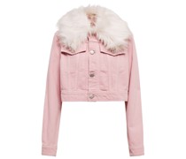 Jeansjacke mit Faux Fur