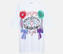 Acne Studios Bedrucktes T-Shirt aus Baumwolle