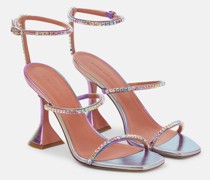 Amina Muaddi Verzierte Sandalen Gilda aus Leder