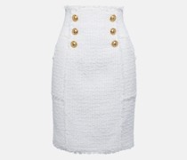 Balmain High-Rise-Minirock aus Tweed