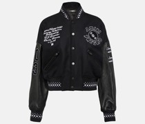 Amiri Collegejacke aus einem Wollgemisch