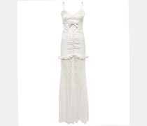 Robe aus Spitze und Duchesse