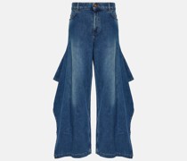 Burberry High-Rise Wide-Leg Jeans