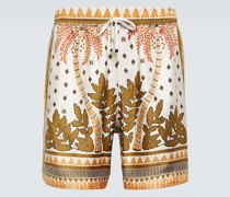 Bedruckte Shorts aus Seide