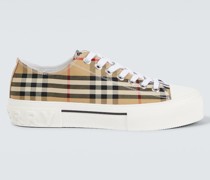 Sneakers  Check aus Canvas