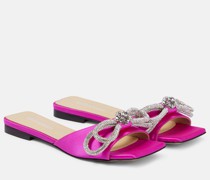 Pantoletten Double Bow aus Satin