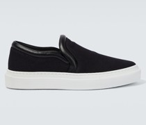 Slip-Ons mit Leder