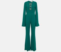 Verzierter Jumpsuit aus Crepe