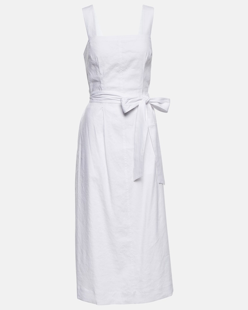 Vince Damen Vince Midikleid aus einem Leinengemisch
