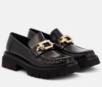 Verzierte Loafers aus Leder