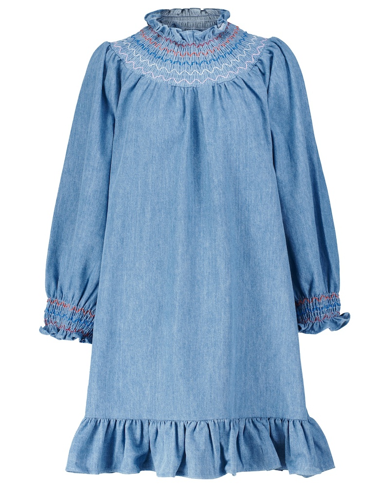 RIXO Damen Rixo Minikleid Azalea aus Baumwoll-Denim
