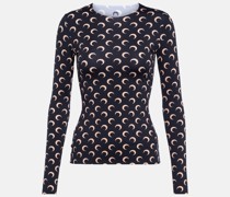 Marine Serre Bedrucktes Top Second Skin aus Jersey
