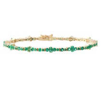 Ileana Makri Armband Rivulet aus 18kt Gelbgold mit Smaragden