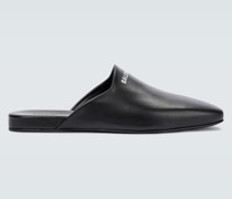 Balenciaga Bedruckte Pantoletten Cosy aus Leder