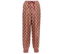 Gucci Jogginghose GG Supreme aus Seide