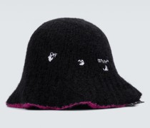 Off-White Hut aus Alpakawolle und Mohair