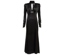 Verzierte Robe aus Seidensatin