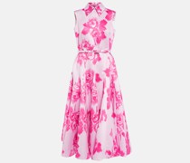 Emilia Wickstead Hemdblusenkleid Monique aus Taft-Faille