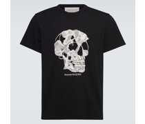 Besticktes T-Shirt Skull aus Baumwoll-Jersey
