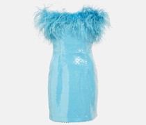 Rebecca Vallance Verziertes Minikleid Nicolette mit Federn