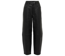 Frame High-Rise Hose aus Leder