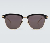 Bottega Veneta Eckige Sonnenbrille aus Metall