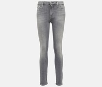 7 For All Mankind Mid-Rise Skinny Jeans Slim Illusion