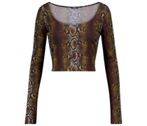 Versace Cropped-Top aus Georgette