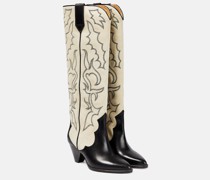 Isabel Marant Westernstiefel Leila aus Veloursleder und Leder