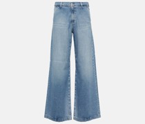AG Jeans Low-Rise Wide-Leg Jeans Stella
