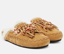 Verzierte Slippers Journey aus Veloursleder