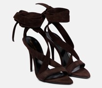 Saint Laurent Sandalen Deva 105 aus Veloursleder