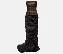 Rasario Robe aus Spitze und Satin