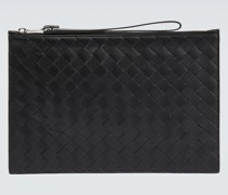 Clutch Intrecciato Large aus Leder